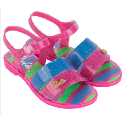  SANDALIA INFANTIL FEMININA RASTEIRA GRENDENE BARBIE RAINBON 23027 