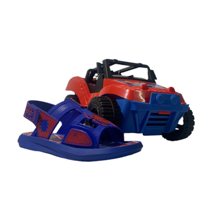 SANDALIA INFANTIL MASCULINO PAPETE GRENDENE HOMEN ARANHA BUGGY 22940